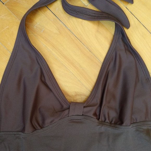 Chocolate  Halter Coverup Body Glove sz S - Picture 3 of 6